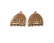 2 Copper Charm Connector Antique Copper Charm (32x25mm) G16999