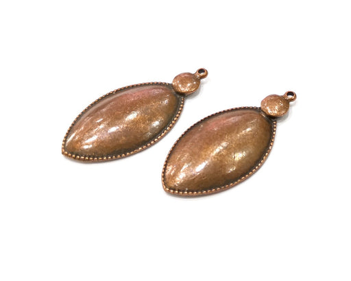 2 Copper Charm Antique Copper Charm (46x22mm) G17003