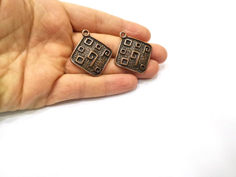 2 Copper Charm Antique Copper Charm (39x35mm) G17005