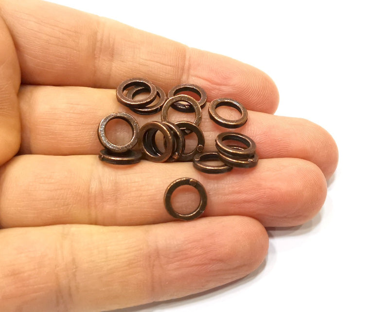 20 Circle Connector Copper Circle Antique Copper Plated Metal (10mm) G17006