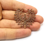 2 Copper Charm Antique Copper Charm (41x37mm) G17007