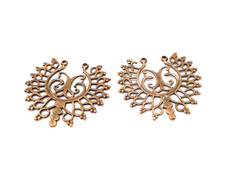 2 Copper Charm Antique Copper Charm (41x37mm) G17007