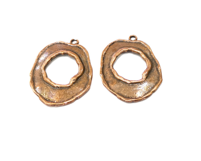 2 Copper Charm Antique Copper Charm (37x27mm) G17010
