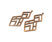 2 Copper Charm Antique Copper Charm (50x26mm) G17012