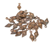 20 Copper Charm Antique Copper Charm (15x6mm) G17014