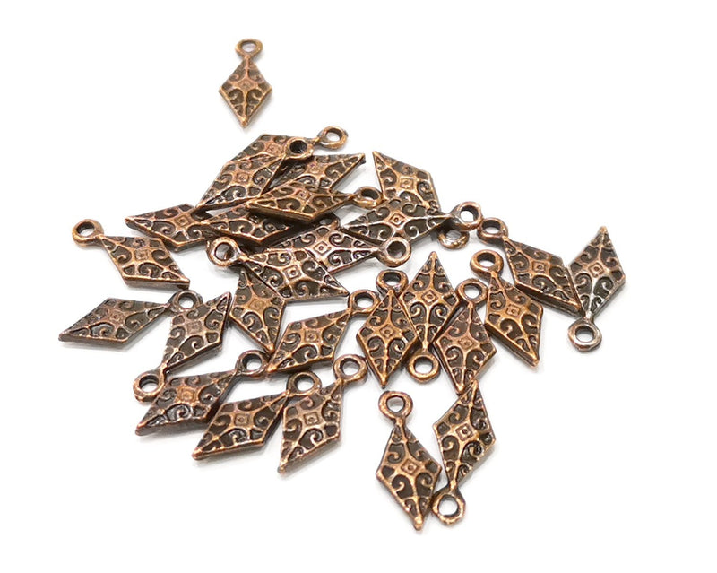 20 Copper Charm Antique Copper Charm (15x6mm) G17014