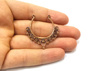 2 Copper Charm Antique Copper Charm (41x38mm) G17015