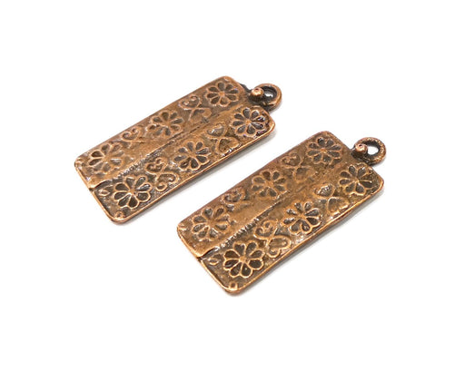 2 Copper Charm Antique Copper Charm (39x17mm) G17016