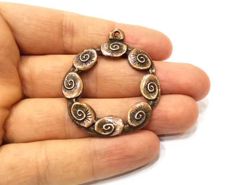 2 Copper Charm Antique Copper Charm (49x41mm) G17017