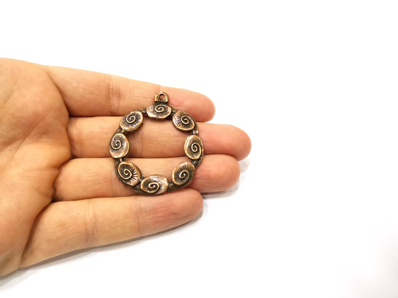 2 Copper Charm Antique Copper Charm (49x41mm) G17017