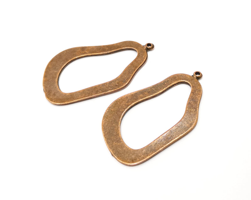 2 Copper Charm Antique Copper Charm (49x27mm) G17019