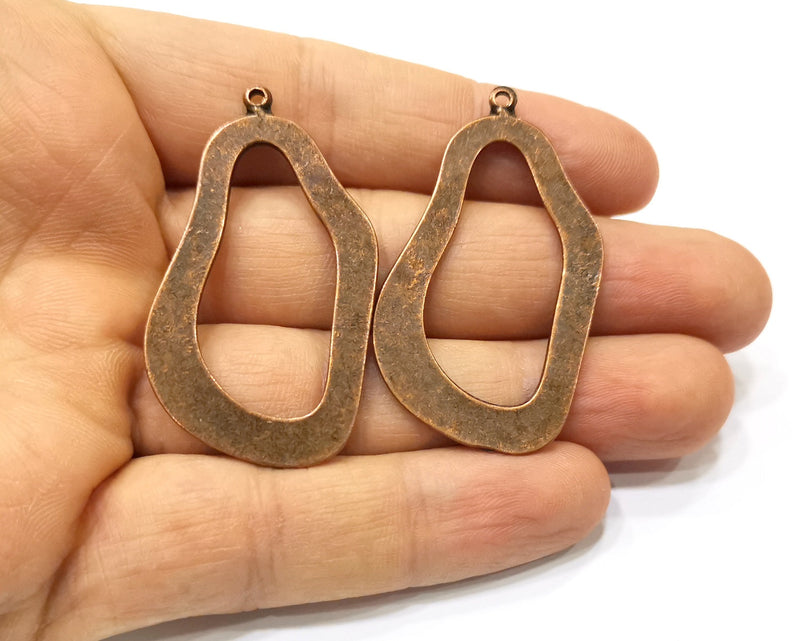 2 Copper Charm Antique Copper Charm (49x27mm) G17019