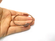 Bracelet Blank Hammered Cuff Mountings Bangle Blank Glass Cabochon Base Adjustable Antique Copper Bracelet (18mm Blank) G17020