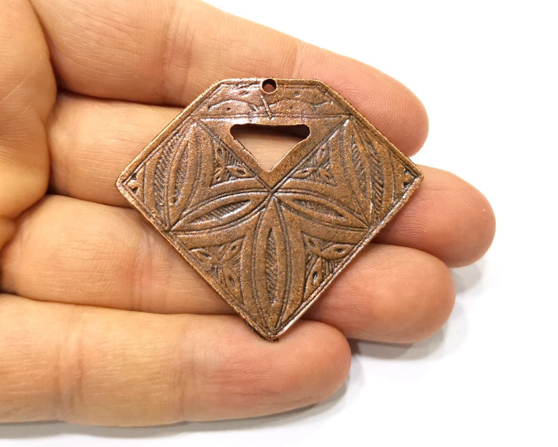 Copper Pendant Antique Copper Plated Pendant (53x45mm) G17025