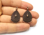 2 Copper Charm Connector Antique Copper Charm (35x20mm) G17026