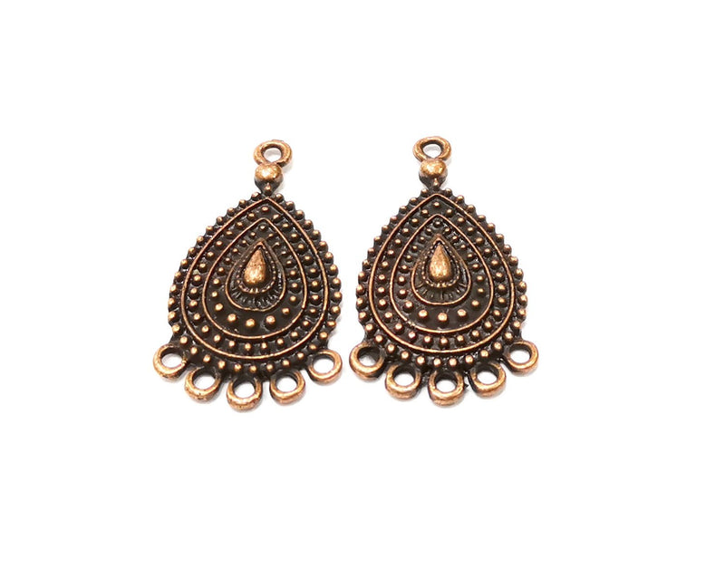 2 Copper Charm Connector Antique Copper Charm (35x20mm) G17026