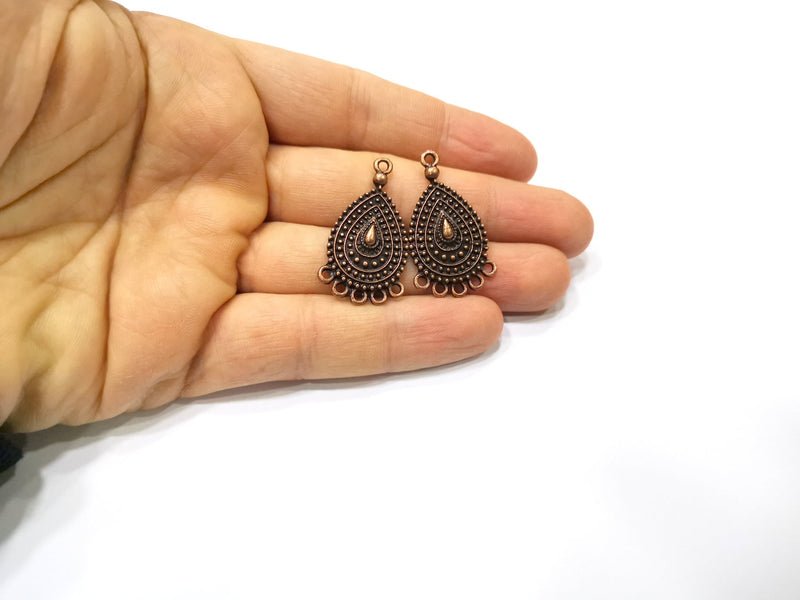 2 Copper Charm Connector Antique Copper Charm (35x20mm) G17026