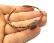 Bracelet Blank Hammered Cuff Mountings Bangle Blank Glass Cabochon Base Adjustable Antique Copper Bracelet (20mm Blank) G17027