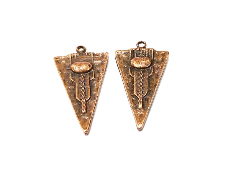 2 Copper Charm Antique Copper Charm (34x18mm) G17031