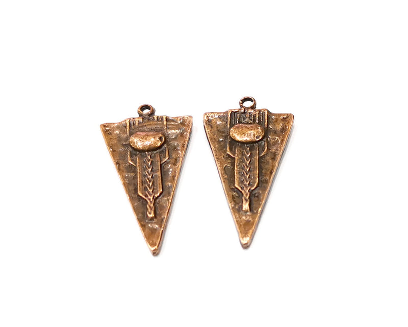2 Copper Charm Antique Copper Charm (34x18mm) G17031