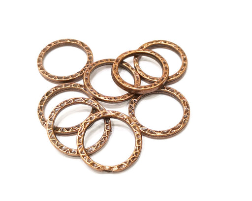 8 Circle Connector Copper Circle Antique Copper Plated Metal (21mm) G17033