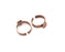 Copper Ring Blank Setting Hammered Cabochon Base Ring Backs Mounting Adjustable Ring Base Bezel (8mm) Antique Copper Plated G17038