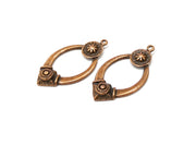 2 Copper Charm Antique Copper Charm (45x25mm) G17039
