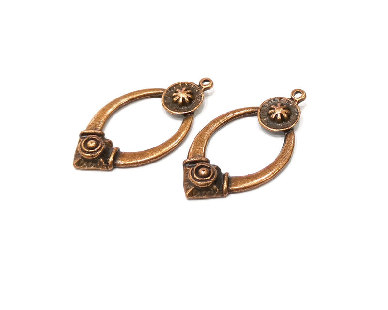 2 Copper Charm Antique Copper Charm (45x25mm) G17039