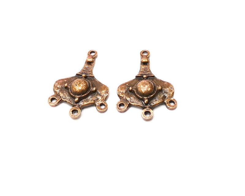 4 Copper Charm Connector Antique Copper Charm (25x18mm) G17040
