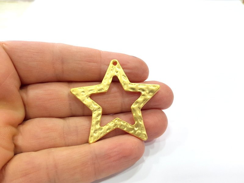 Star Charms Gold Plated Charms  (46x43mm)  G16138