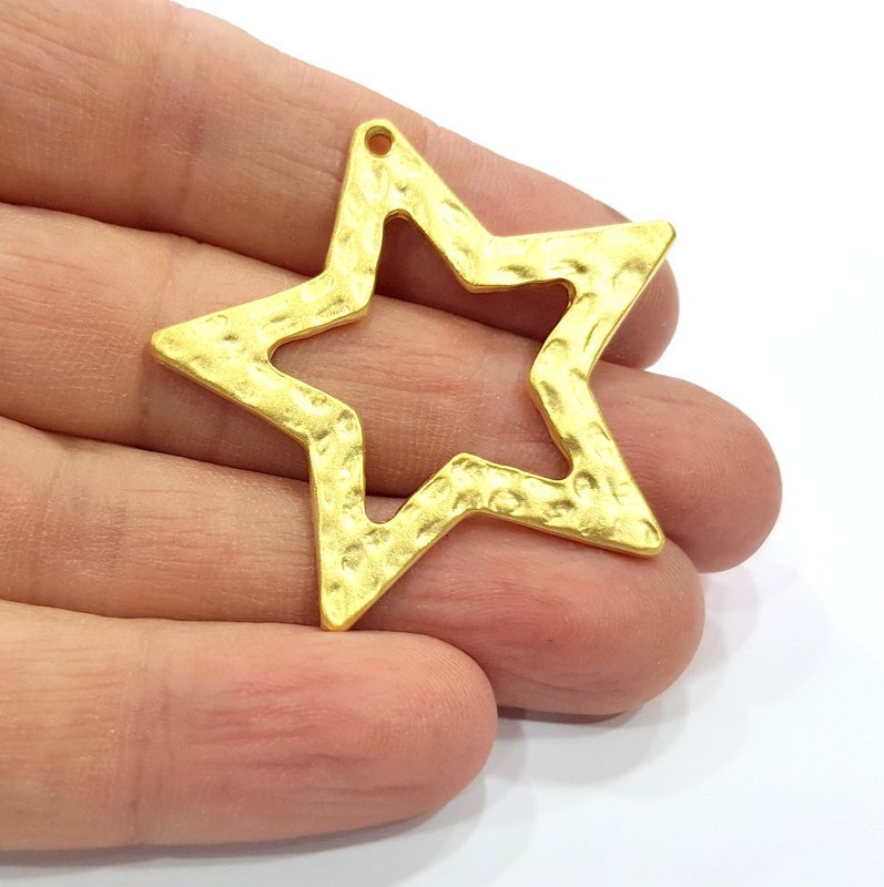 Star Charms Gold Plated Charms  (46x43mm)  G16138