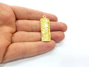 2 Gold Charms Gold Plated Charms  (40x14mm)  G16141