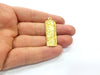 2 Gold Charms Gold Plated Charms  (40x14mm)  G16141