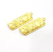 2 Gold Charms Gold Plated Charms  (40x14mm)  G16141