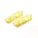 2 Gold Charms Gold Plated Charms  (40x14mm)  G16141