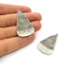 2 Silver Charms Antique Silver Plated Charms (43x25mm)  G16161