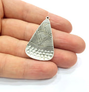 10 Silver Charms Antique Silver Plated Charms (43x25mm)  G16161