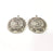 2 Silver Charms Antique Silver Plated Charms (33mm)  G16163