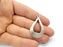 2 Teardrop Charms Antique Silver Plated Charms (39x24mm)  G16167