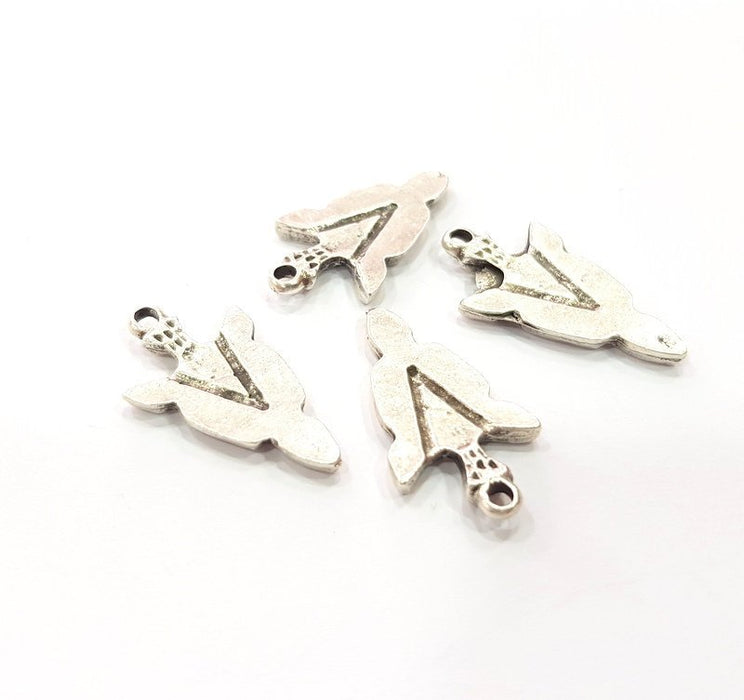 5 Arrowhead Charms Antique Silver Plated Charms (25x14mm)  G16168