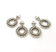 4 Silver Charms Antique Silver Plated Charms (26x18mm)  G16169