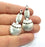 2 Silver Charms Antique Silver Plated Charms (44x19mm)  G16173