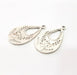 2 Silver Charms Antique Silver Plated Charms (46x27mm)  G16175