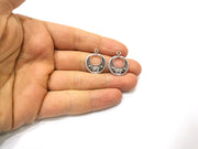 8 Silver Charms Antique Silver Plated Charms (22x18mm)  G17097