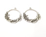 40 Leaf Charms Antique Silver Plated Charms (37mm)  G17099