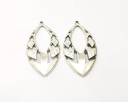 2 Silver Charms Antique Silver Plated Charms (50x25mm)  G17106