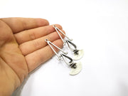 2 Silver Charms Antique Silver Plated Charms (66x24mm)  G17109