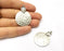 2 Silver Hammered Charms Antique Silver Plated Charms (41x29mm)  G17110