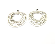 4 Silver Charms Antique Silver Plated Charms (31mm)  G17118