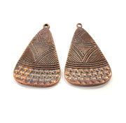 2 Copper Charm Antique Copper Charm (43x25mm) G16191